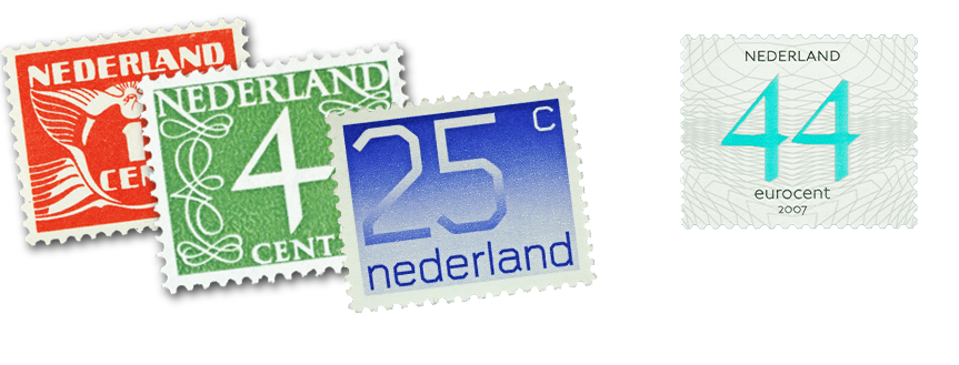 Postzegelontwerpen.nl - Typografische postzegels